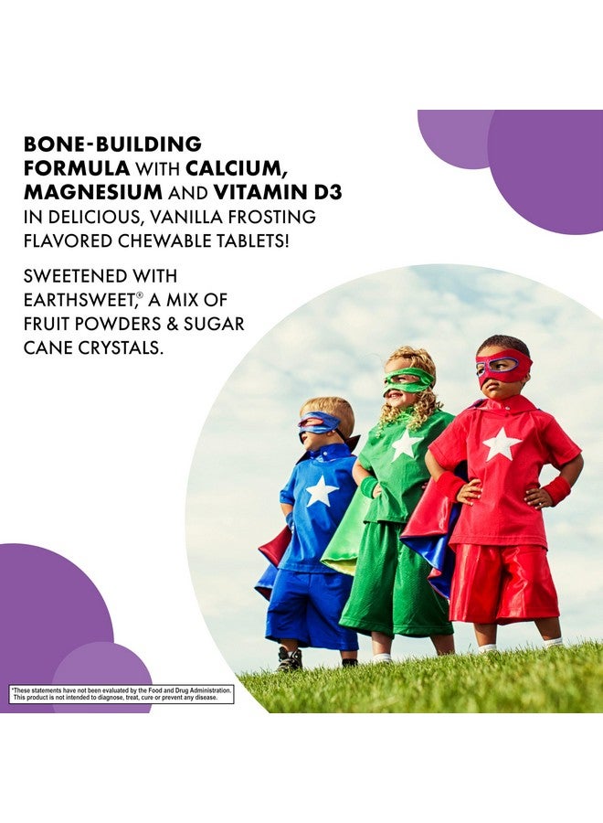 بلو بونيه علكات BlueBonnet Super Earth Rainforest Animalz Calcium Magnesium And Vitamin D3، بنكهة الفانيليا الطبيعية، باللون الأبيض، 90 قطعة - Image 3