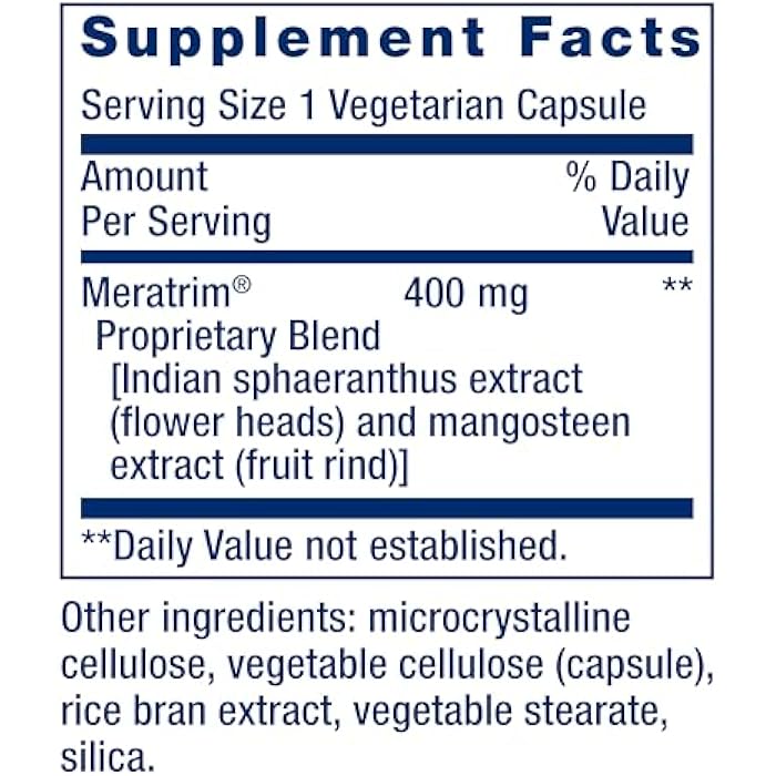 Life Extension Waistline Control™, S. indicus, Mangosteen, Meratrim®, Healthy Weight, Waistline, Non-GMO, Gluten Free, Vegetarian, 60 Capsules - Image 3