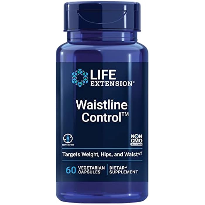 Life Extension Waistline Control™, S. indicus, Mangosteen, Meratrim®, Healthy Weight, Waistline, Non-GMO, Gluten Free, Vegetarian, 60 Capsules - Image 1