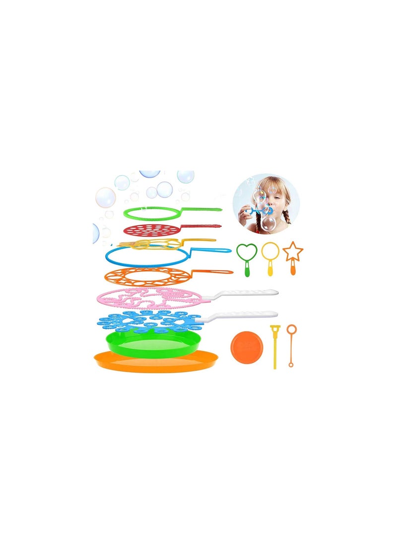 Party with Emma Bubble Wands Set - Big Bubbles Wand Funny Bubbles Maker with Tray Nice for Outdoor Playtime & Birthday Party & Games Suitable for All Age People  - Image 1