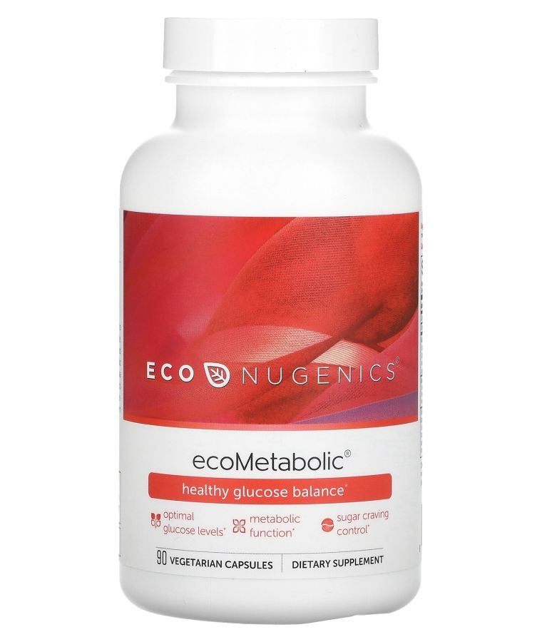 EcoNugenics ecoMetabolic توازن الجلوكوز الصحي 90 كبسولة نباتية