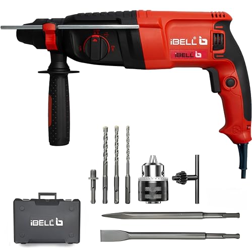 IBELL TOOLS IBELL Rotary Hammer Drill RH26-24, 800W, Copper Armature, SDS Plus Chuck 26mm, 900RPM, Impact Energy 3J, Impact Rate 4000/min, 3 Mode Selector with Forward/Reverse Switch - Image 1