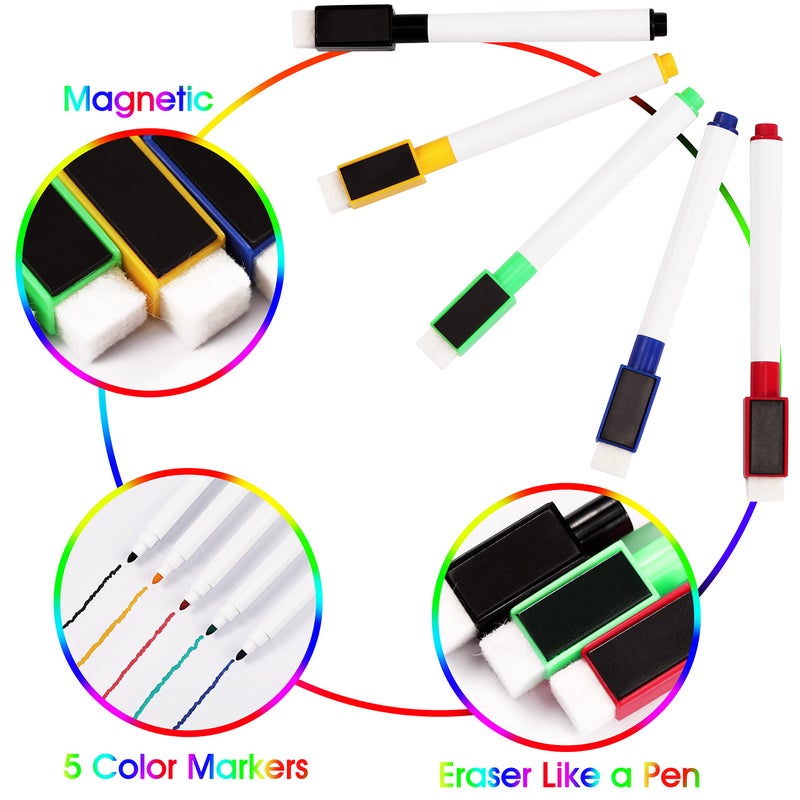 Coboll Magnetic Dry Erase Fridge Calendar - Magnetic Calendar for Refrigerator Planner, 11.4" x 14.76" with Five Markers, Kitchen Fridge Calendar in Monthly & Weekly Set - Image 5