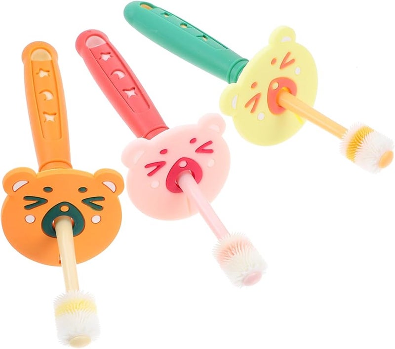 3PCS Toddler Toothbrush Set Rotatable Soft Bristles For Teething Boys And Girls - Image 2