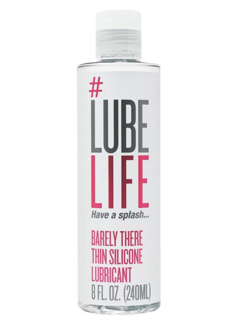 #LUBELIFE Barely There Thin مادة سيليكونية طويلة الأمد ومقاومة للماء، مادة تشحيم شخصية للرجال والنساء والأزواج، 8 أونصة - Image 1