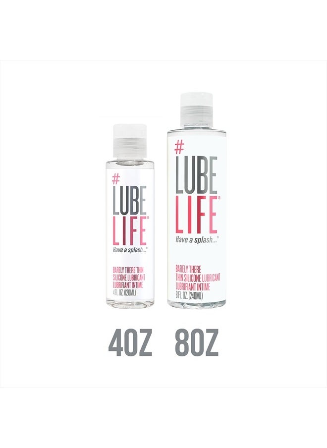 #LUBELIFE - Barely There Thin Silicone-Based, Long Lasting, Water Resistant, Personal Lubricant for Men, Women and Couples, 8 Oz - Image 1