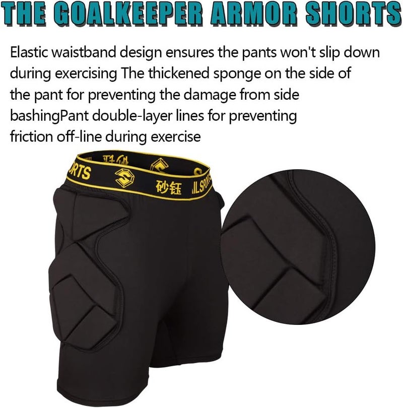 Shinestone Adult Men's Goalkeeper Armor BodyShield Padded Compression Shirt Pants and Short with Sponge Protector - Image 5
