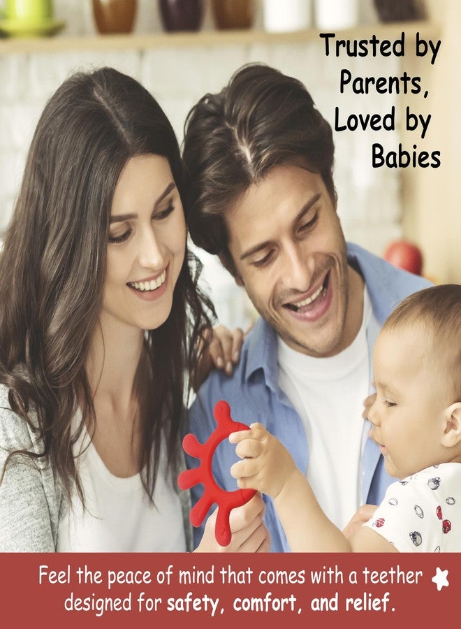 Chic Buddy Teethers for 6 to 12 Months Baby with Soft Textures to Soothe Gums, Perfect silicone Teethers for 3 to 6 Months, BPA Free,Teething baby toys for 6 to 12 months .Easy to Clean & No-Choke Design - Image 5