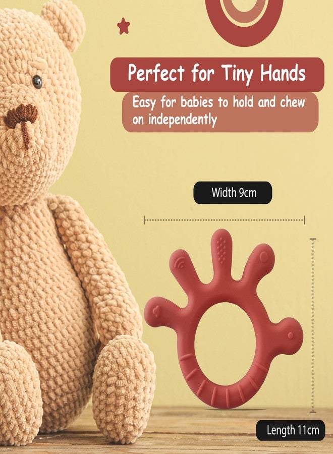 Chic Buddy Teethers for 6 to 12 Months Baby with Soft Textures to Soothe Gums, Perfect silicone Teethers for 3 to 6 Months, BPA Free,Teething baby toys for 6 to 12 months .Easy to Clean & No-Choke Design - Image 3