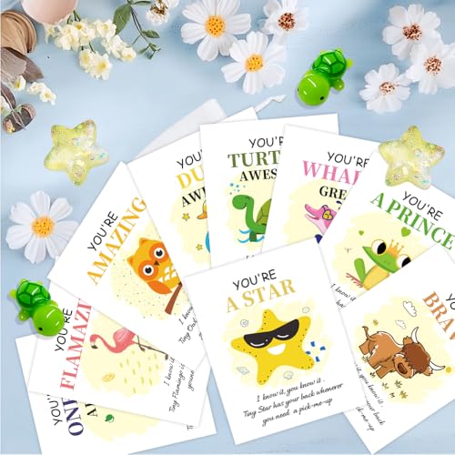 AWEELON 36 Sets Mini Resin Appreciation Gift Breathing Gift Bulk Emotional Coworker Gifts Support Resin Animals Positive Glow for Coworker Emotional Mental Health Care Support Gift for Team - Image 5