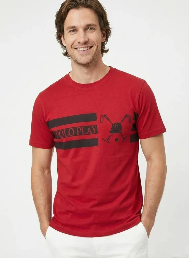 Polo Play Mens Graphic T-shirt -RED