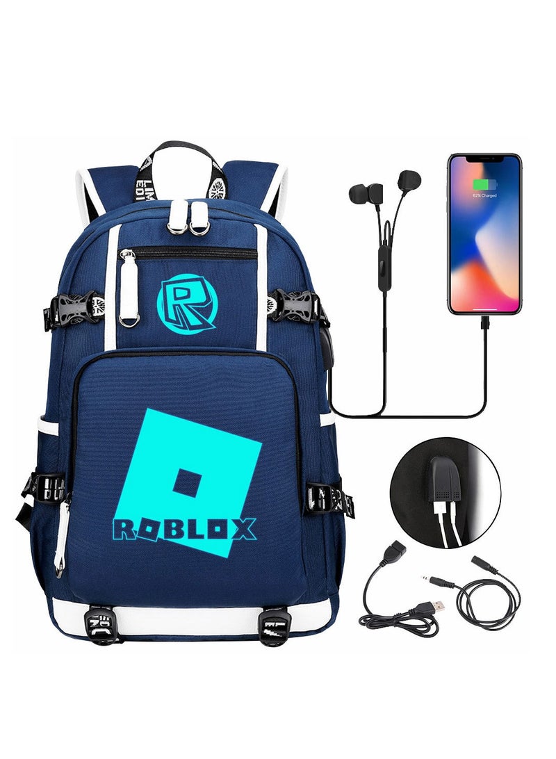 Roblox USB Earphones South Leisure Travel Backpack