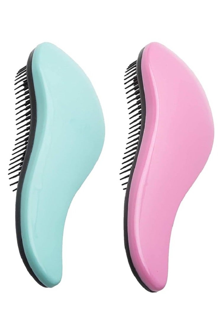 Generic Detangling Hair Brush - Wet & Dry Painless for Women, Men & Kids - Multicolor  - Image 1