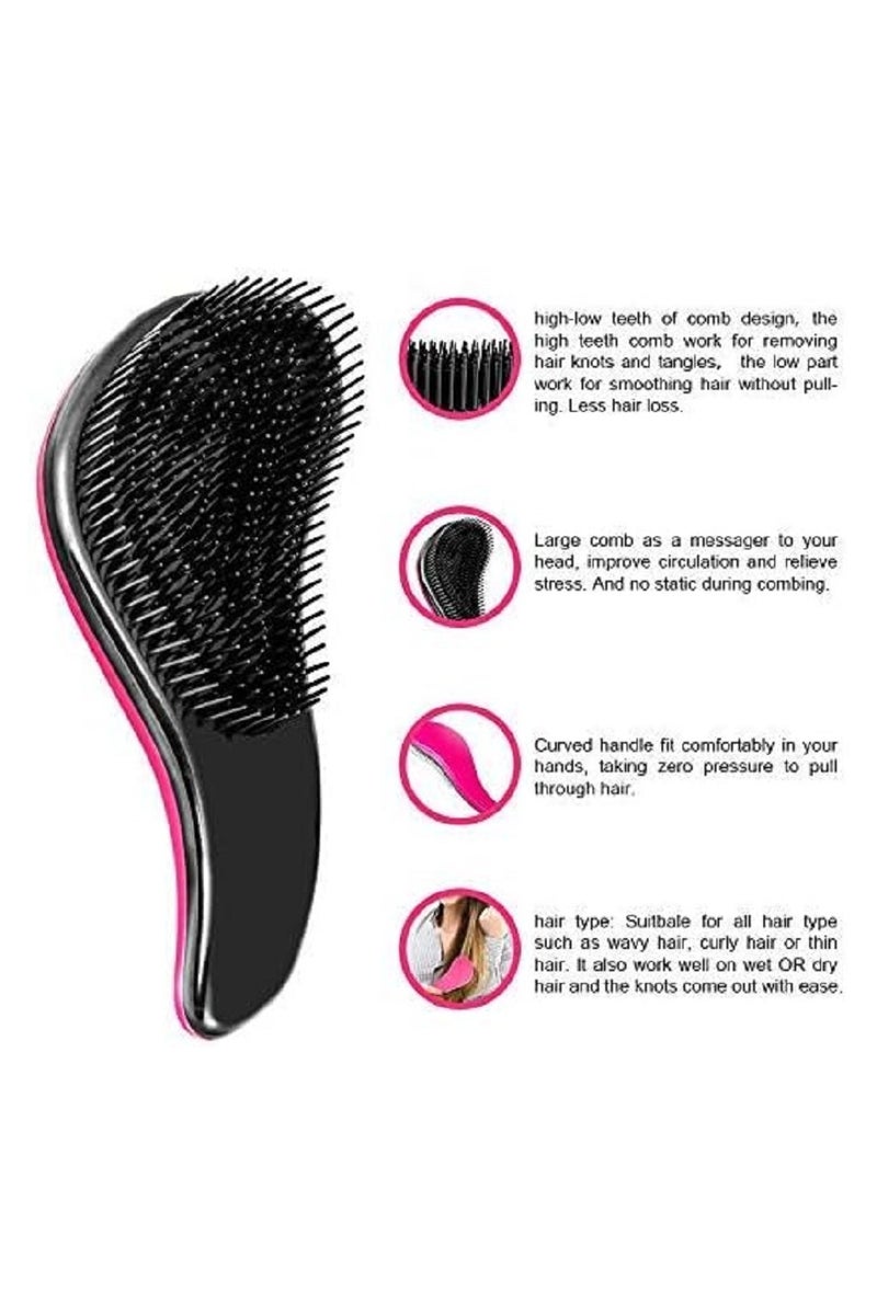 Generic Detangling Hair Brush - Wet & Dry Painless for Women, Men & Kids - Multicolor  - Image 4