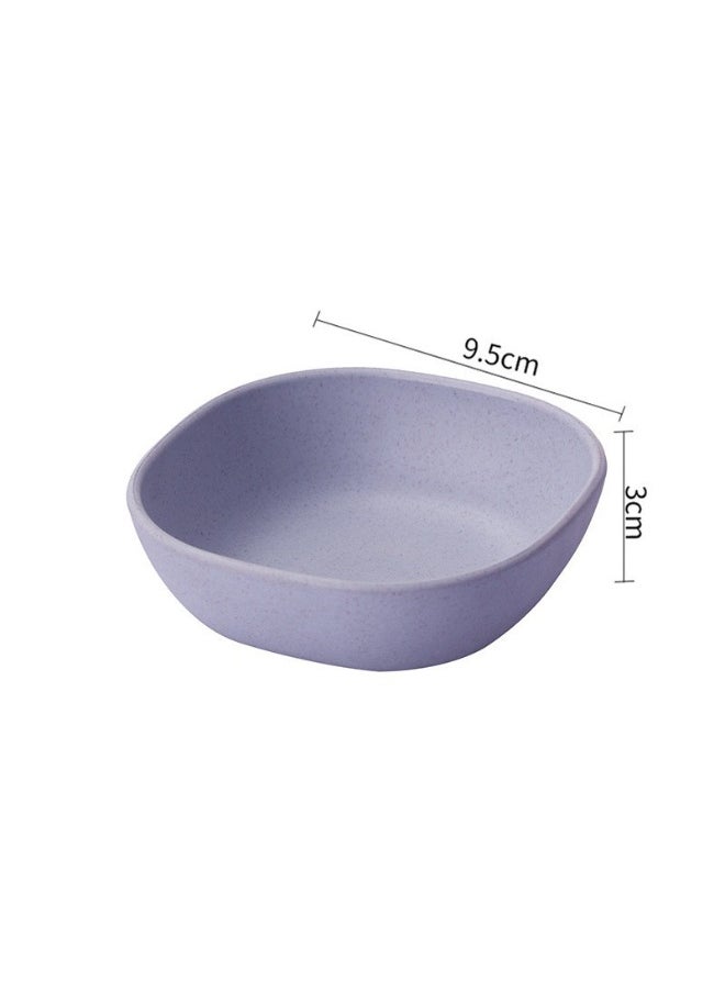 NIBEMINENT Bamboo Fiber Sauce Dishes Simple Solid Color Bowl SetSpice dish blue Spice dish blue 