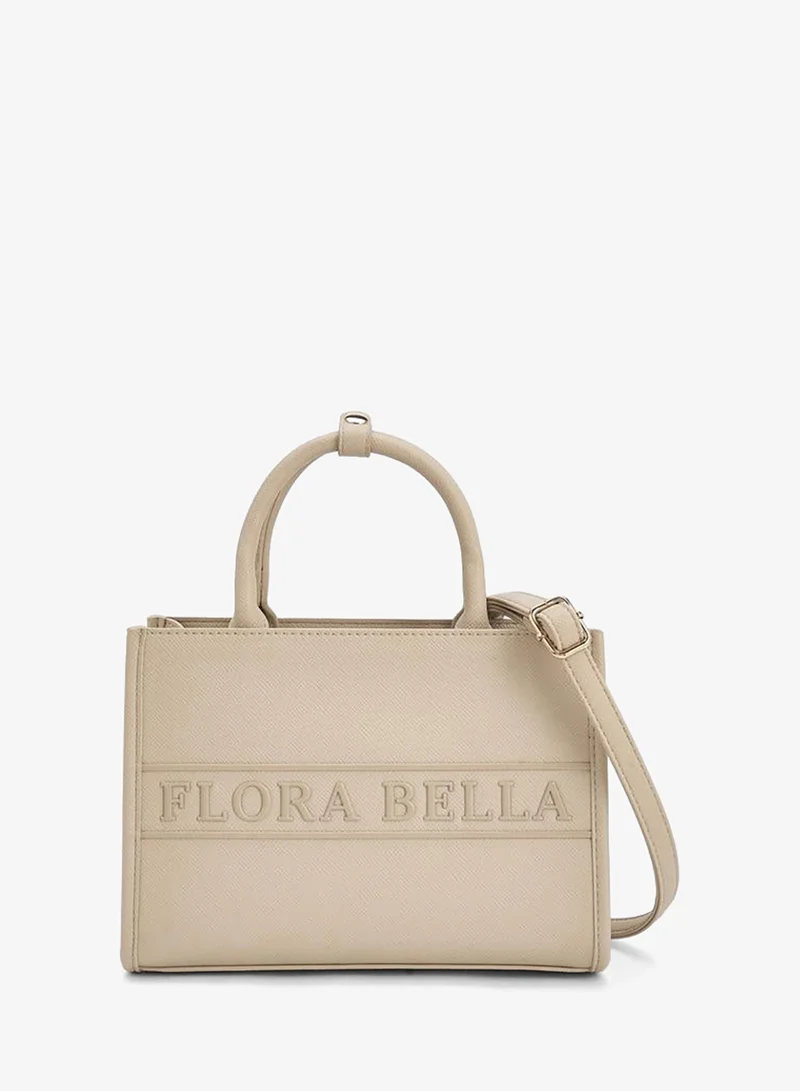 Flora Bella Logo Embossed Tote Bag with Detachable Strap