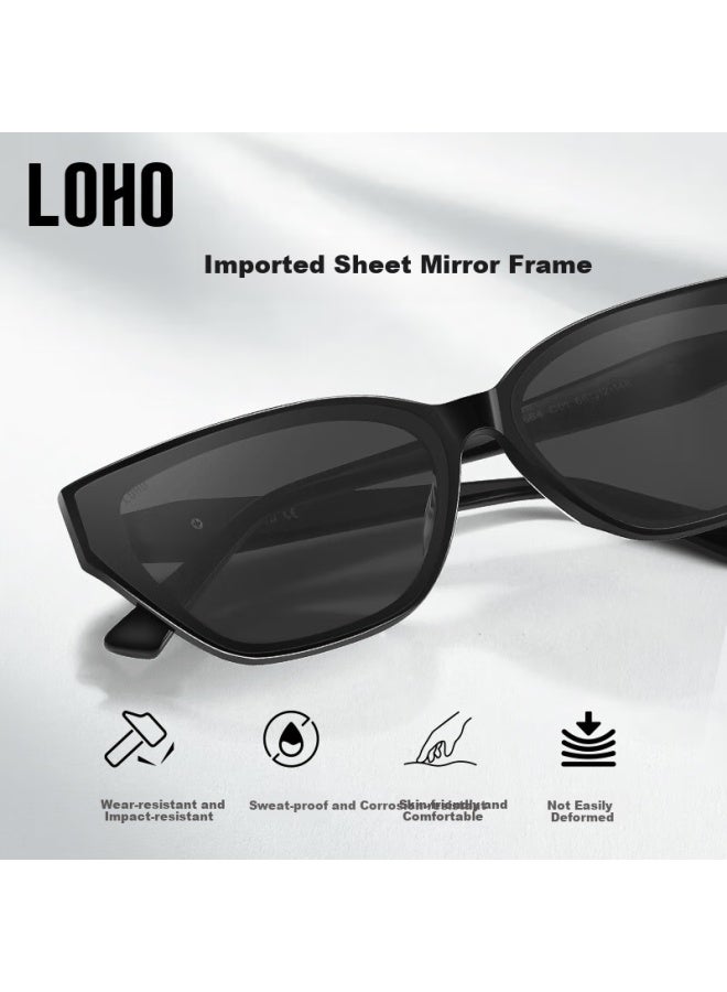 Loho Women's Cat-eye Narrow Frame Sungl New Style Polarized Sungl For Men And Women, High-end Look Lh09664 - Image 3