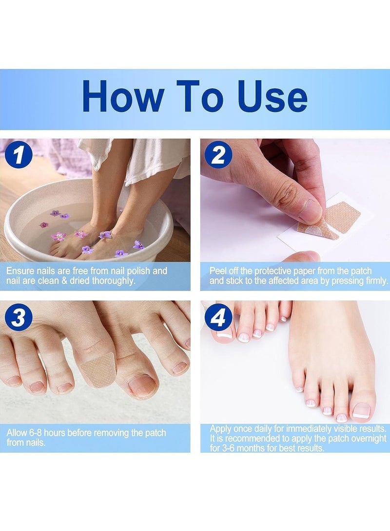 Sefudun 60Pcs Nail Repair Patches Toenail Fungus Treatment Nail Repair Treatment Extra Strength Restores Appearance of Discolored or Damaged Nails - Image 5