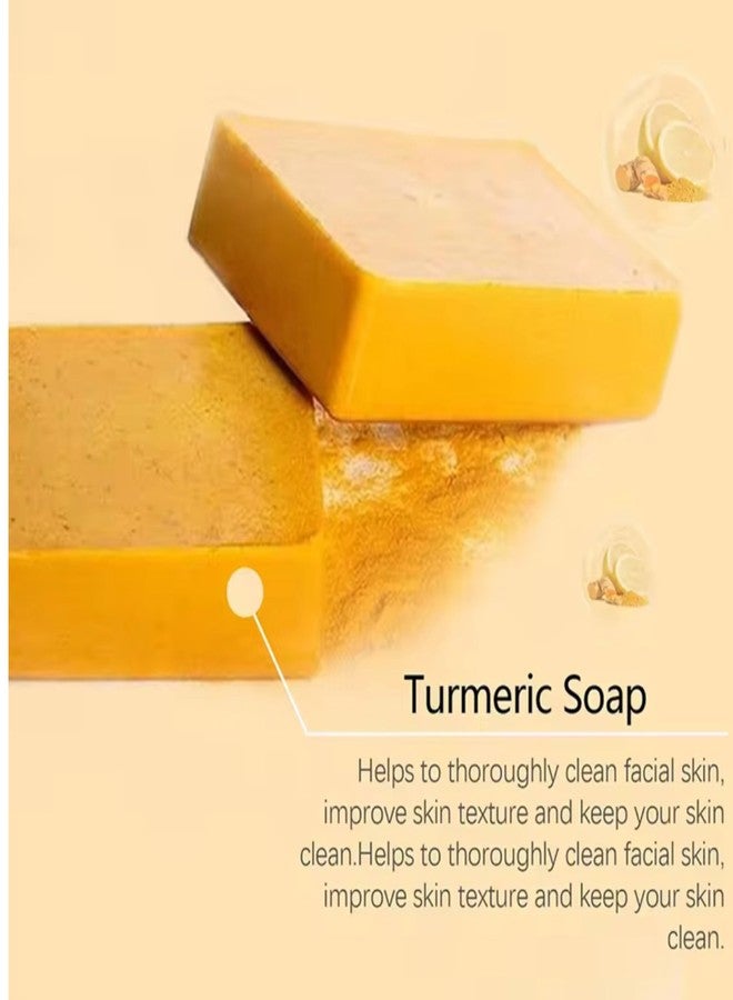 VALE Lemon Kojic Turmeric Soap – Natural Handmade Turmeric Soap Bar for Face & Body, Gentle & Nourishing Skincare for All Skin Types – 3-Pack - Image 3