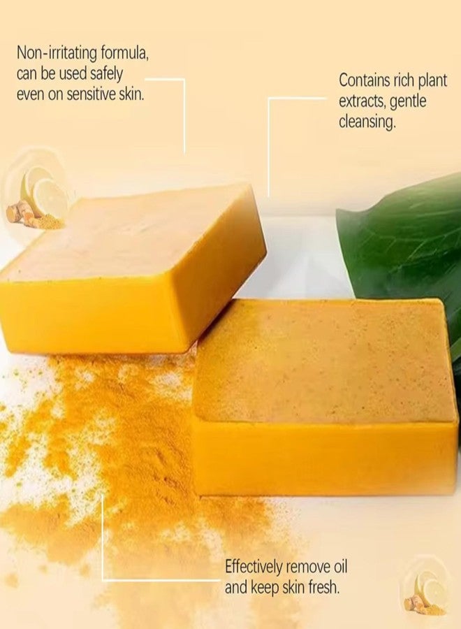 VALE Lemon Kojic Turmeric Soap – Natural Handmade Turmeric Soap Bar for Face & Body, Gentle & Nourishing Skincare for All Skin Types – 3-Pack - Image 4