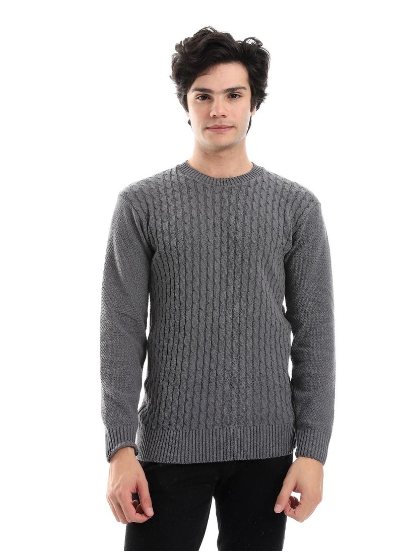 Caesar - Wool Mens Pullover With Multi Design - Image 1