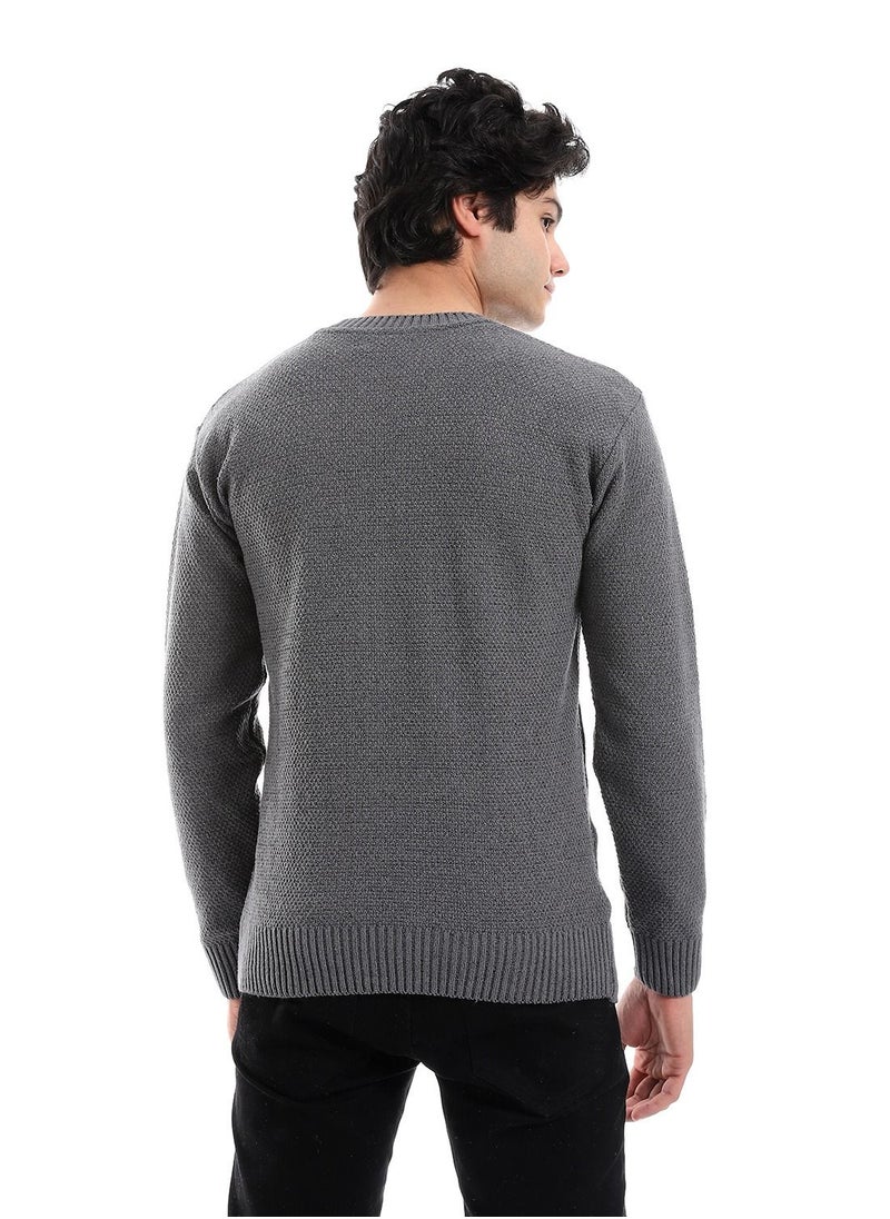 Caesar - Wool Mens Pullover With Multi Design - Image 1