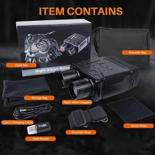 SHOPONIL 4K UHD Metal Night Vision Scope, 36MP Infrared Night Vision Camera, 7 Levels IR 5X Zoom Monoculars for Hunting Camping, Long Range Monocular Telescope, Telescope HD Vision Binoculars - Image 5