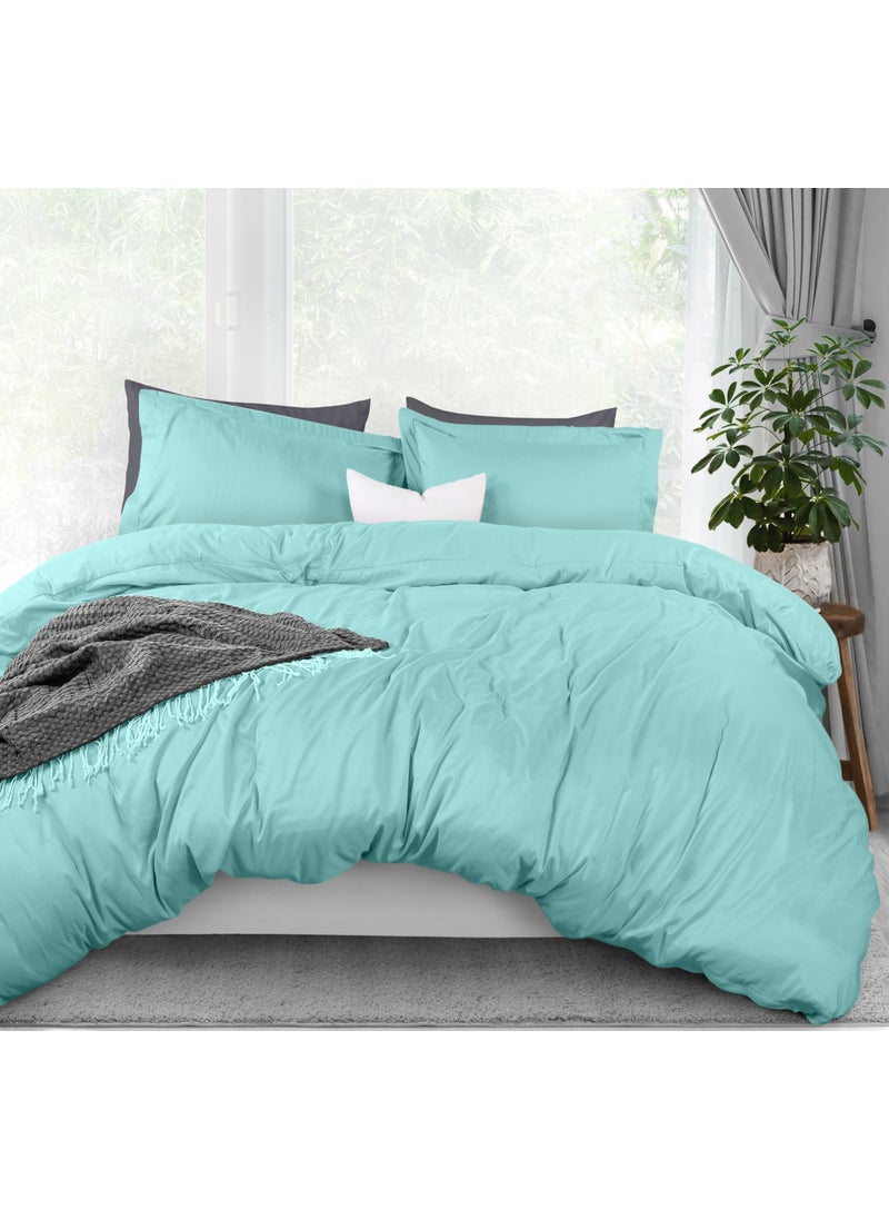 Utopia Bedding Utopia Bedding Duvet Cover Full Size - 1 Duvet Cover with 2 Pillow Shams - 3 Piece Bedding Duvet Cover with Zipper Closure - Soft Brushed Microfiber  80 X 90 Inches (Full  Spa Blue)  - Image 1