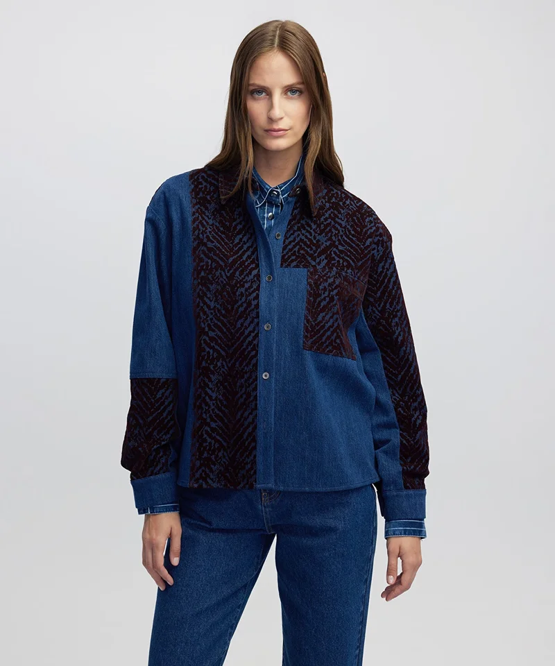 Ipekyol  Mixed Media Shirt for Women | Best Price UAE