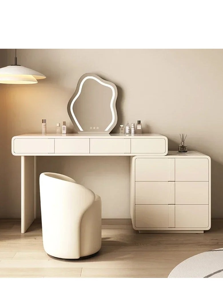 AWD Dressing Table with LED Mirror and Chair Dresser with Storage Spacious Drawers for Makeup Bedroom Furniture Vanity Table Modern Decor Makeup Desk for women  - Image 1