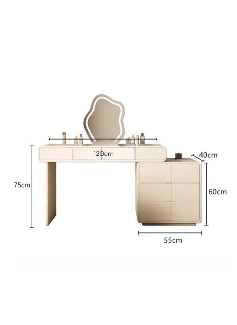 AWD Dressing Table with LED Mirror and Chair Dresser with Storage Spacious Drawers for Makeup Bedroom Furniture Vanity Table Modern Decor Makeup Desk for women  - Image 3