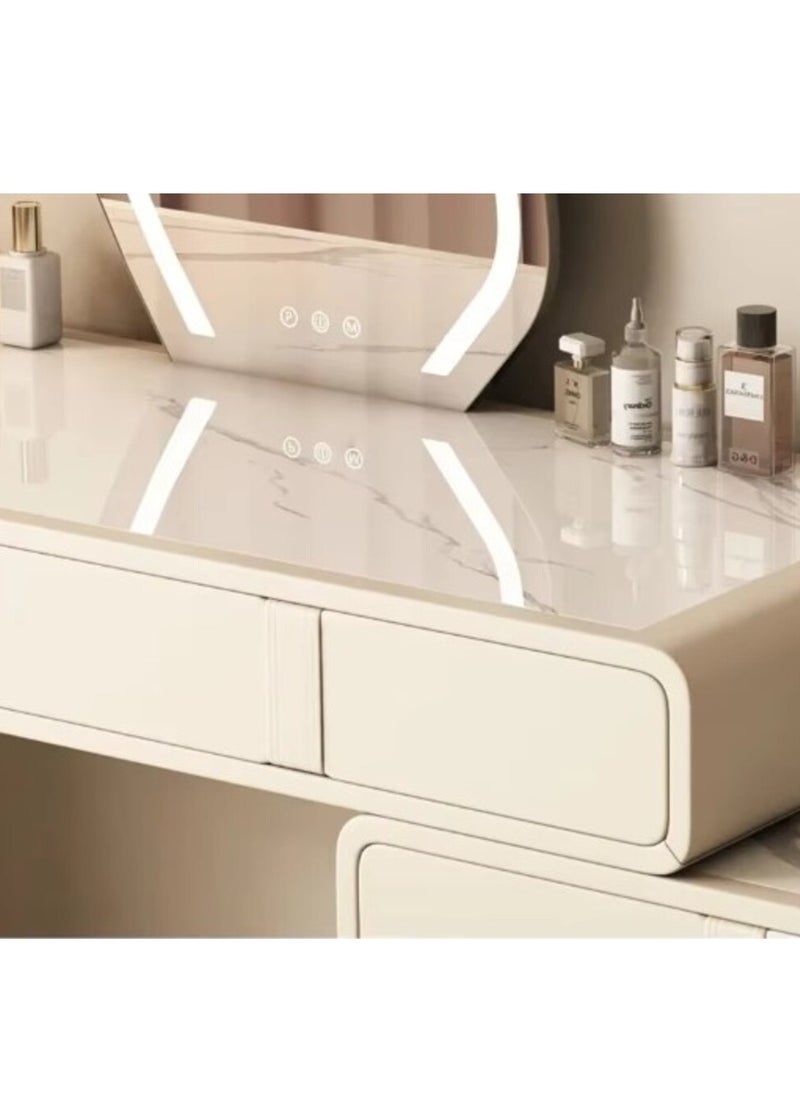 AWD Dressing Table with LED Mirror and Chair Dresser with Storage Spacious Drawers for Makeup Bedroom Furniture Vanity Table Modern Decor Makeup Desk for women  - Image 5