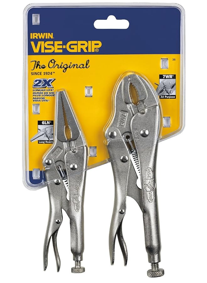 IRWIN Vise Grip Original Locking Pliers Set With Wire Cutter 2 Piece 36 One Size - Image 1