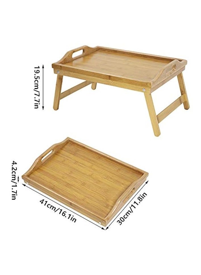 erorex Bed Tray Table with Folding Legs Foldable Serving Portable Laptop Tray Snack Tray Breakfast Tray Bed Table Drawing Table  - Image 4