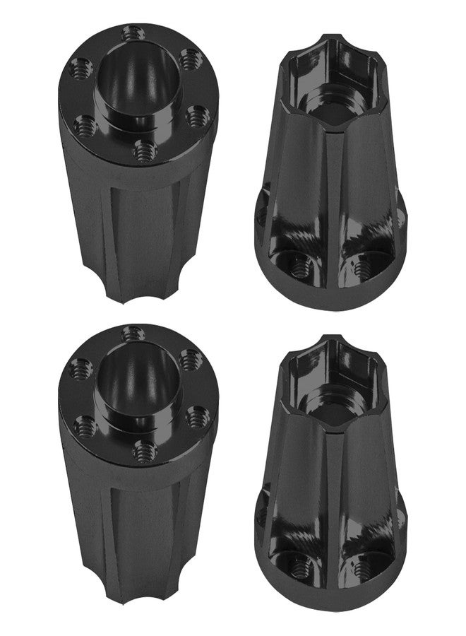 Vgoohobby Metal RC 12mm Wheel Hex Hub Extension Combiner Compatible with 1.9/2.2inch Wheel Rim Axial SCX10 Traxxas TRX4 D90 1/10 RC Crawler (22mm, Black) - Image 1