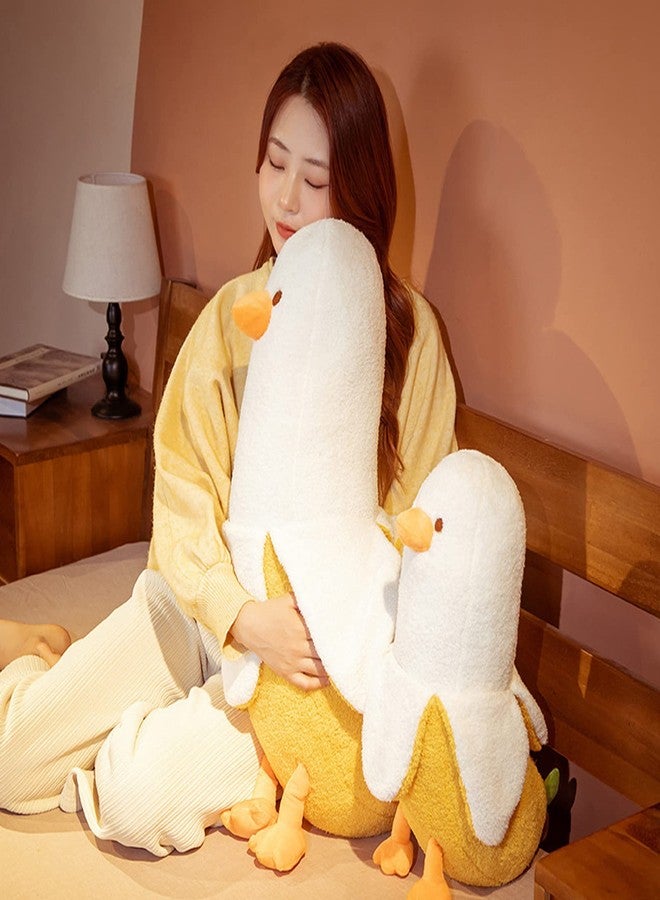 hitoshe Banana Duck Plush Toy, Banana Duck Stuffed Animals Doll Cute Plushie Hugging Plush Pillow Gift for Girls and Boys (White, 19.68 inch) - Image 3