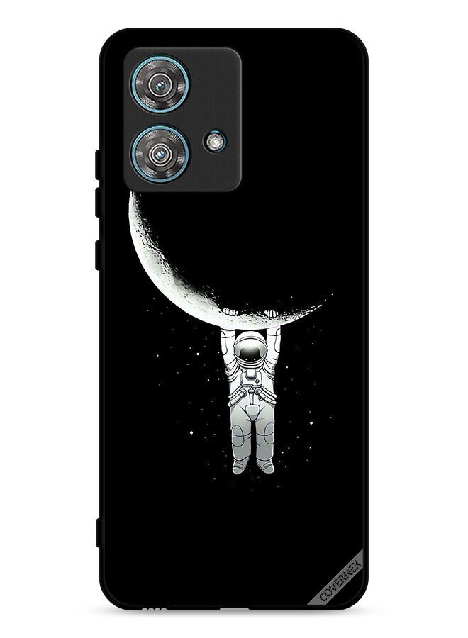 Covernex Motorola Edge 40 Neo 5G Protective Case Cover Astronaut Hanging On Moon Photographic Print  - Image 1