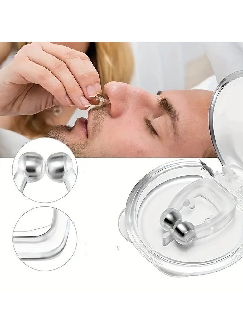 ORiTi - Anti Snoring Device With Portable Box Silicone Magnetic Anti Snoring Nose Clip Snoring Solution Helps Stop Snoring Suitable For Men And Women - Image 1