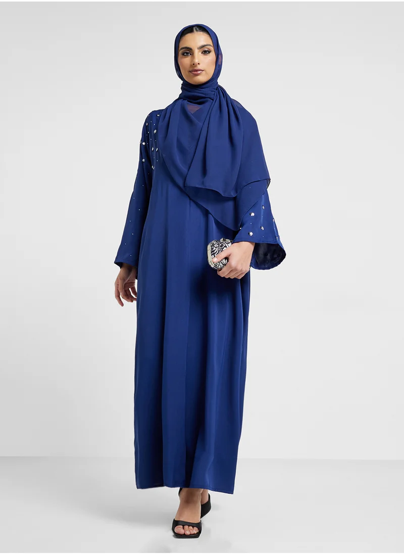 Khizana Embellished Abaya With Sheila