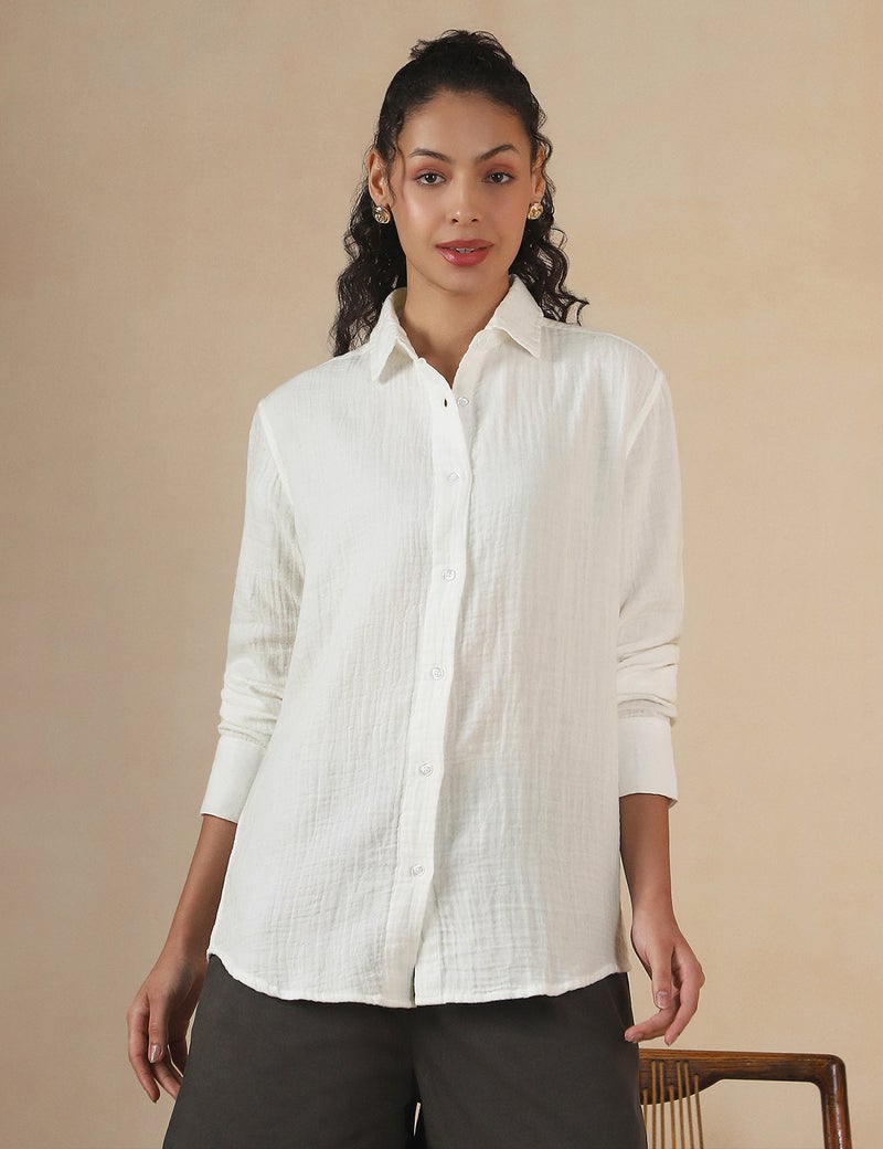 fyltr Women's Solid Casual full Sleeve Shirt - 100% Cotton | Soft & Comfortable | Tops for Women - Image 1