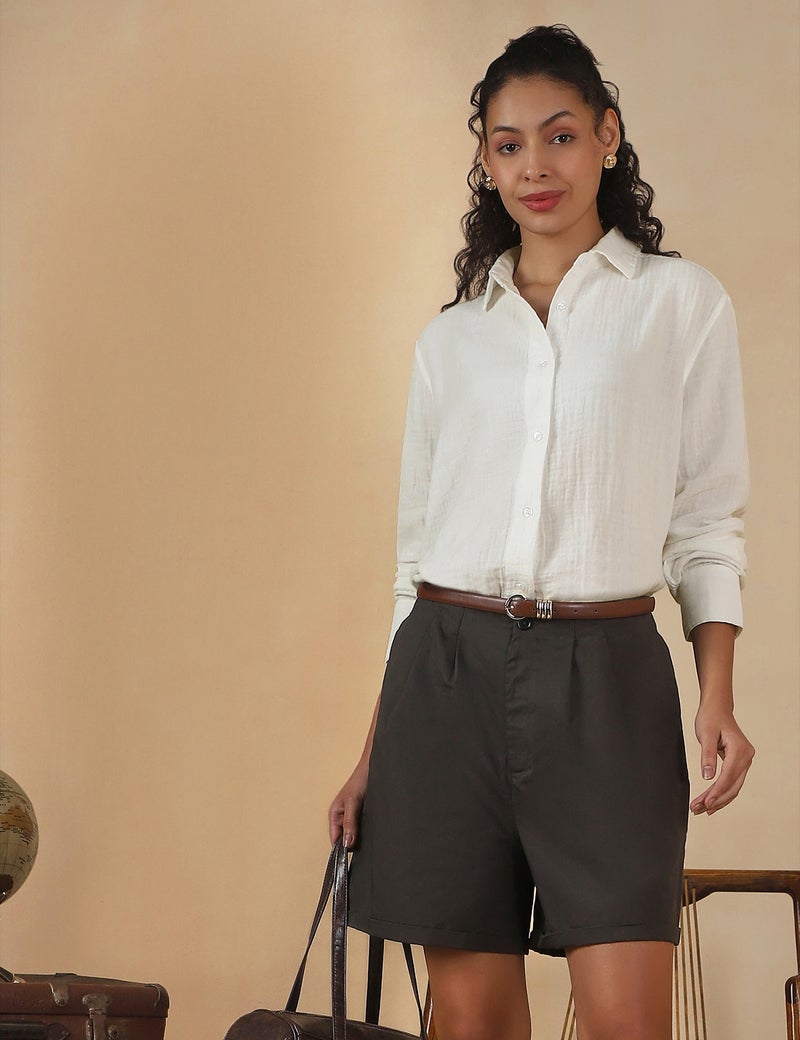 fyltr Women's Solid Casual full Sleeve Shirt - 100% Cotton | Soft & Comfortable | Tops for Women - Image 2