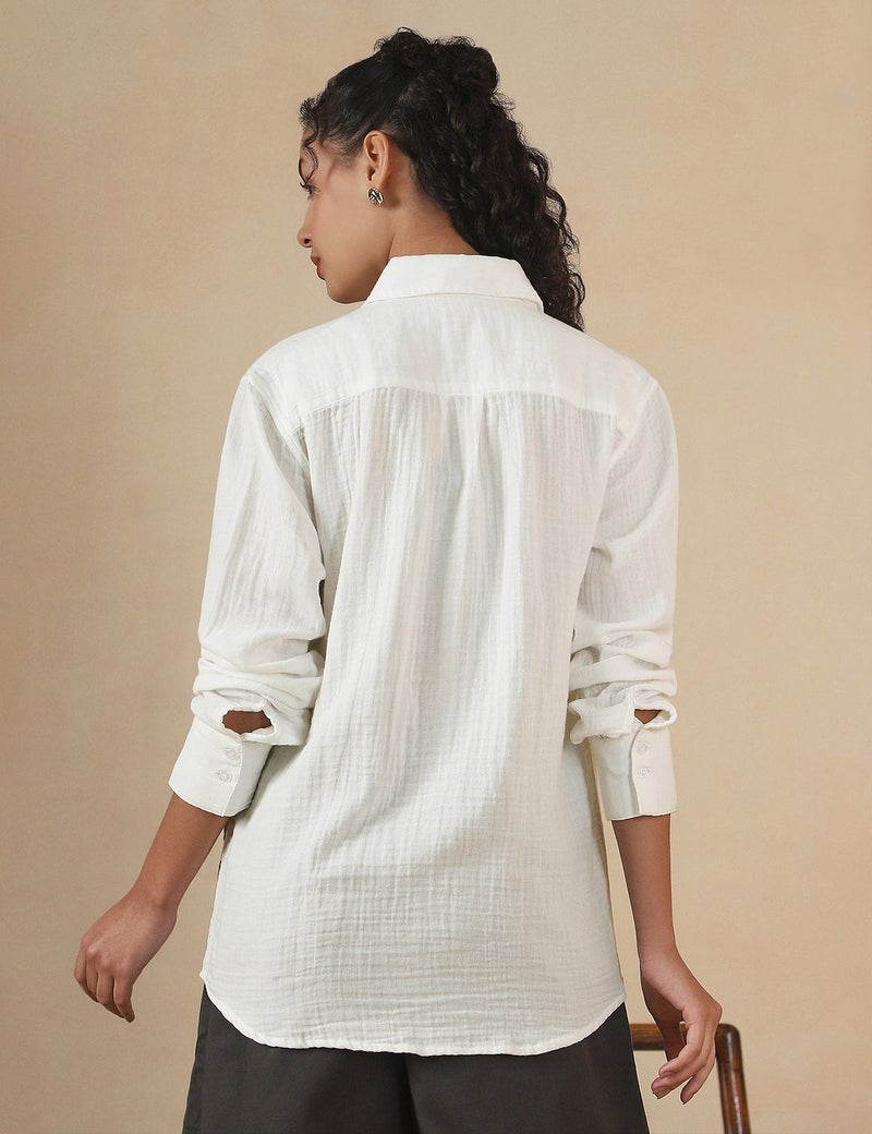 fyltr Women's Solid Casual full Sleeve Shirt - 100% Cotton | Soft & Comfortable | Tops for Women - Image 3