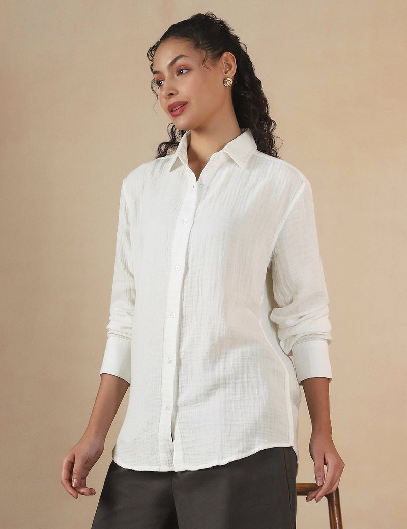 fyltr Women's Solid Casual full Sleeve Shirt - 100% Cotton | Soft & Comfortable | Tops for Women - Image 4
