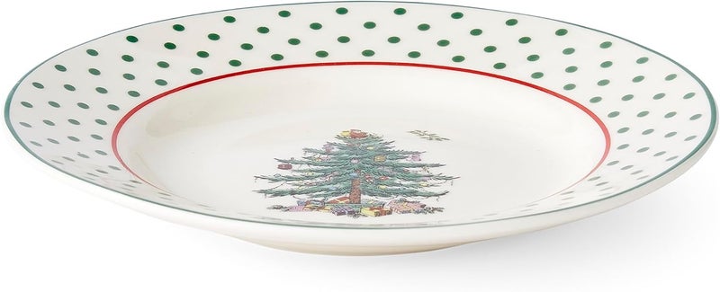 Spode Spode Christmas Tree Polka Dot Tidbit Plates Set of