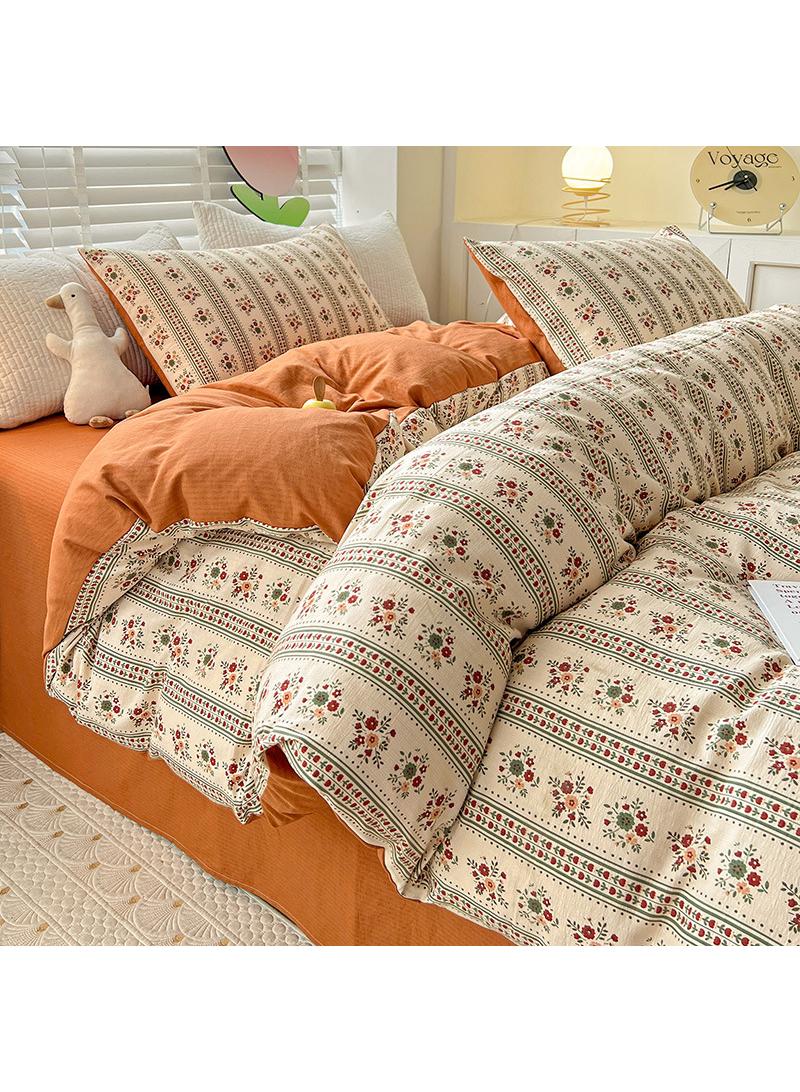 Bluejw Pure Cotton Washable Bed Sheet And Duvet Cover Bed Linen Set  - Image 1