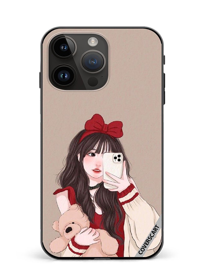 COVERSCART Protective Case Cover For Apple iPhone 12 Pro Max Girl Holding Teddy Design Multicolour