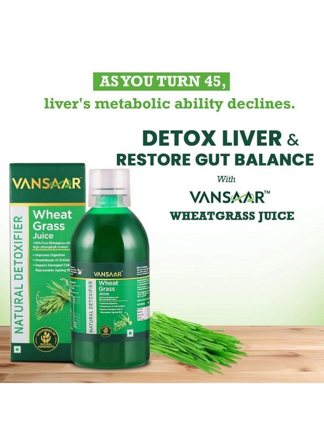 Vansaar Wheatgrass Juice, 500 ml | Natural Liver detox & Gut cleanser Juice | Superfood for Weight & Cholesterol management | 100% Ayurvedic - Image 3
