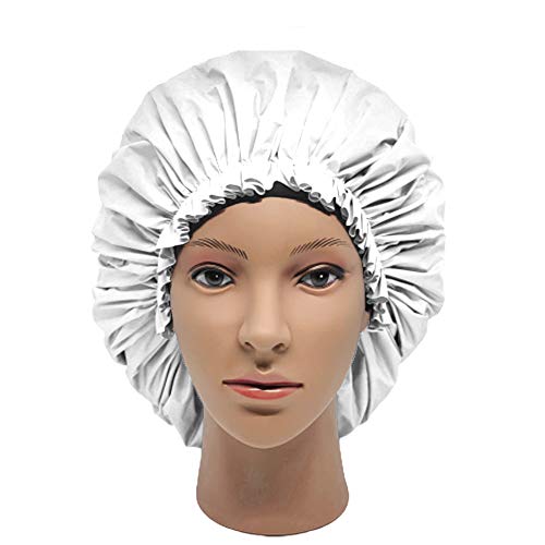 ELEBOX Premium Collection Super Jumbo Shower Cap White - Image 4