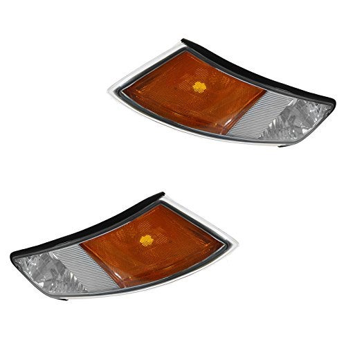 TRQ Driver & Passenger Side Corner Light Set Compatible with 1998-2002 Mercury Grand Marquis FO2550124 FO2551124 - Image 2