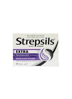 Reckitt Benckiser Strepsils Extra Lozenges Blackcurrant-Pack Of 24